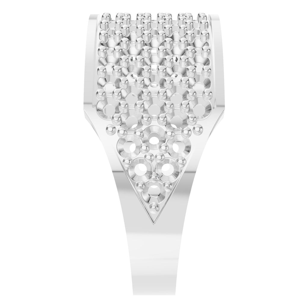 RI-9300 White Gold Ring UNSET - Side View