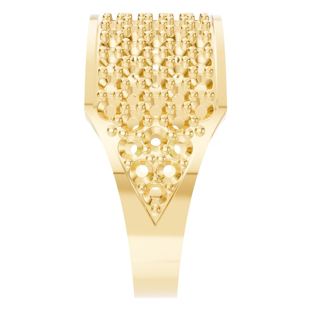 RI-9300 Yellow Gold Ring UNSET - Side View