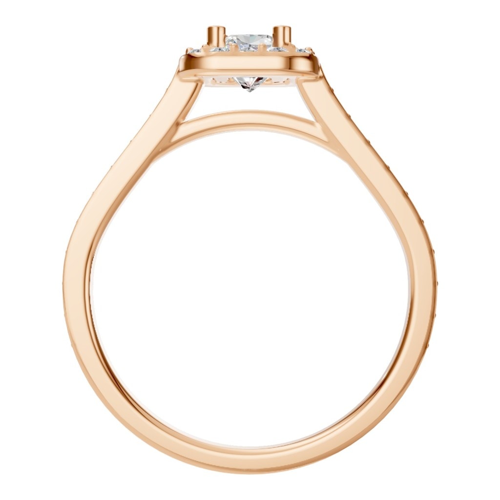 RI-9333 Rose Gold Ring SET - Top View