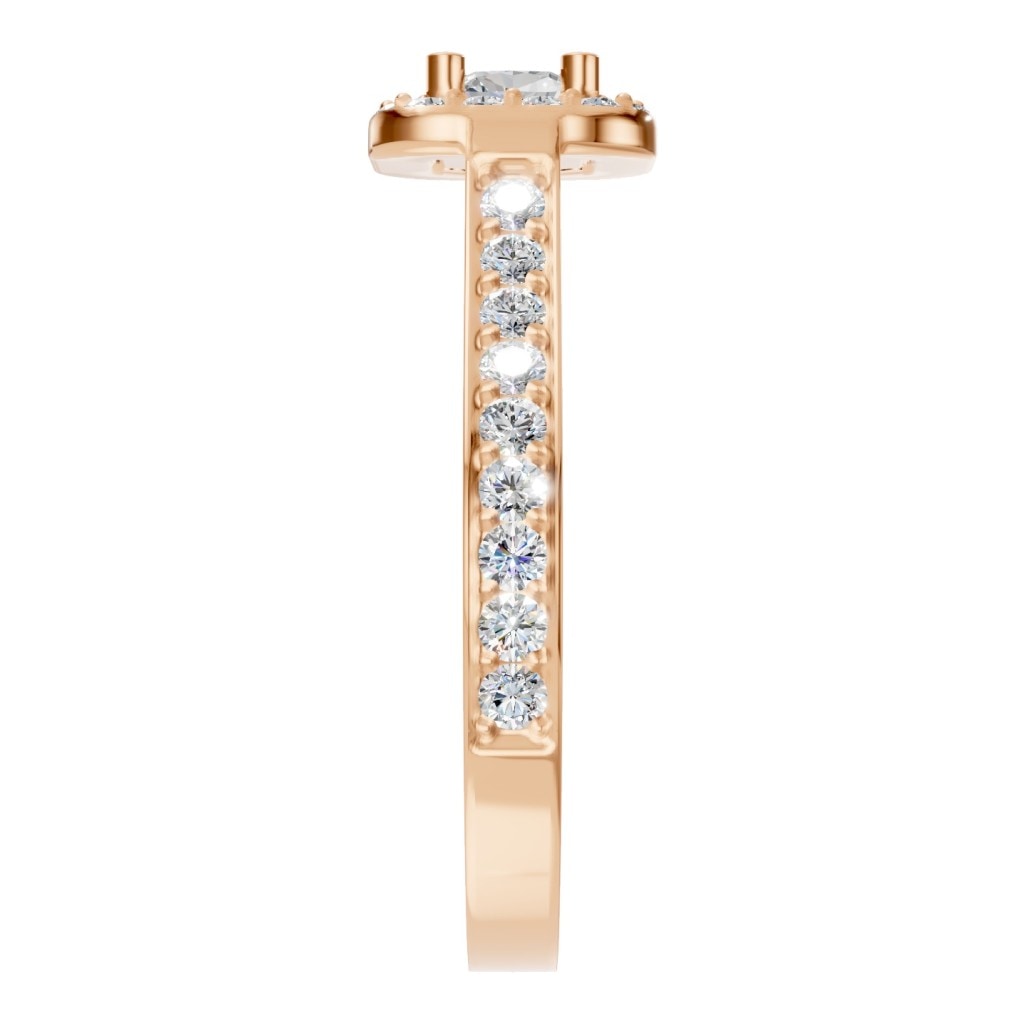 RI-9333 Rose Gold Ring SET - Side View