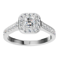 RI-9333 White Gold Ring SET - Front View