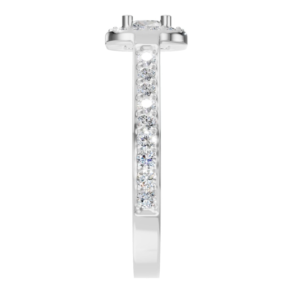 RI-9333 White Gold Ring SET - Side View