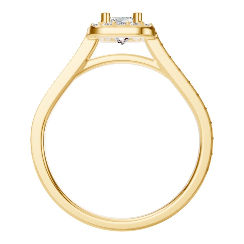 RI-9333 Yellow Gold Ring SET - Top View