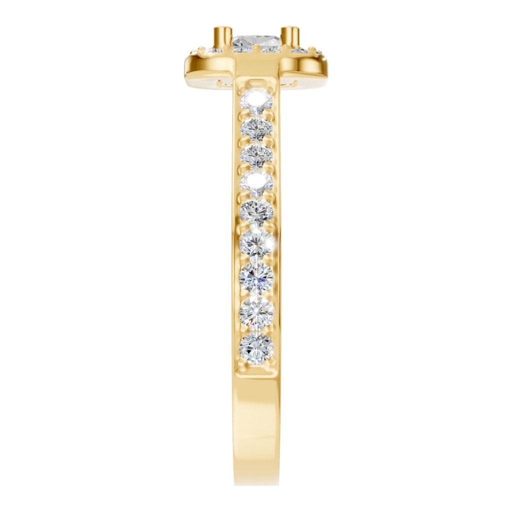 RI-9333 Yellow Gold Ring SET - Side View