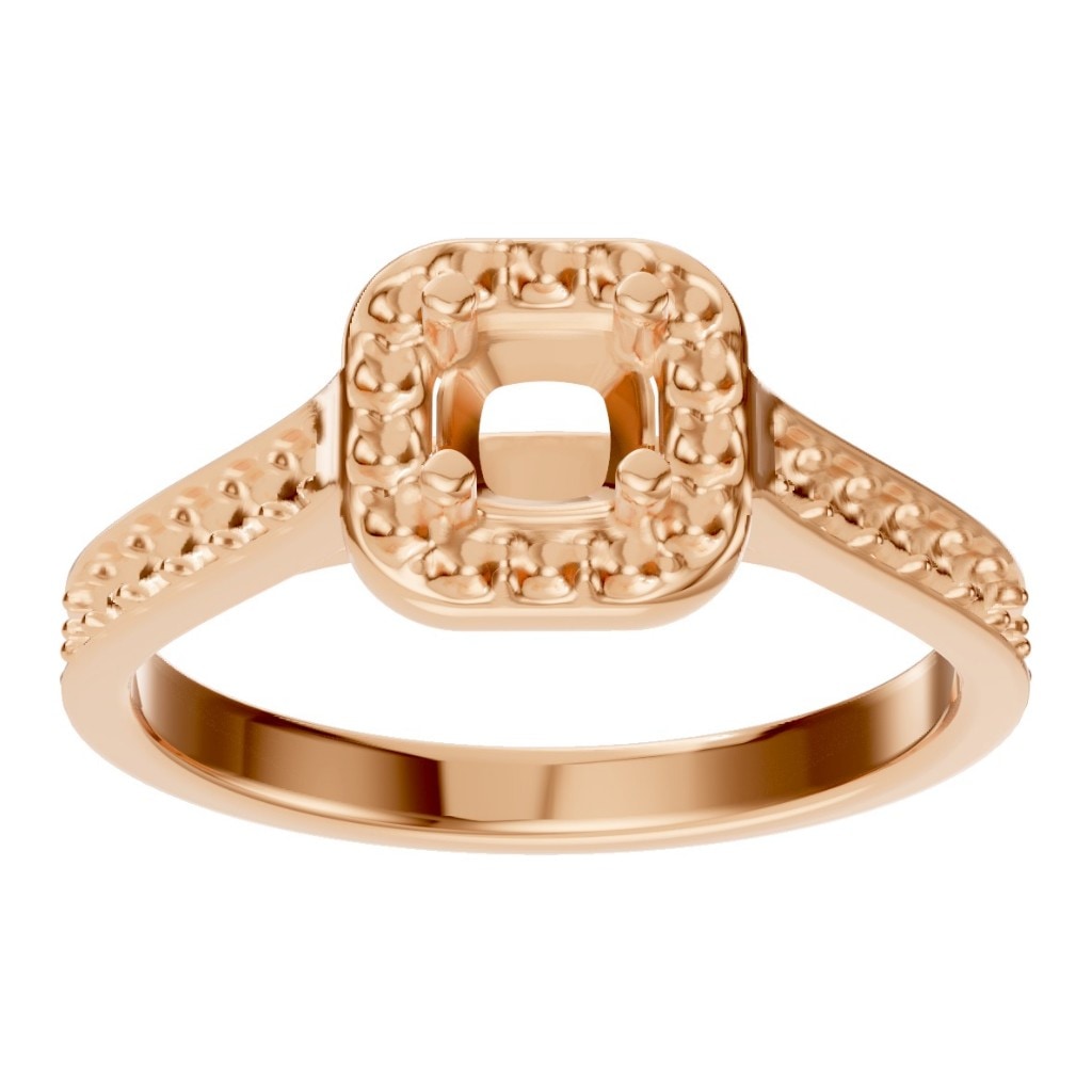 RI-9333 Rose Gold Ring UNSET - Front View
