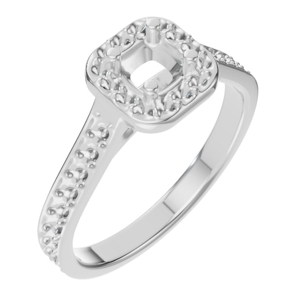 RI-9333 White Gold Ring UNSET - Main View