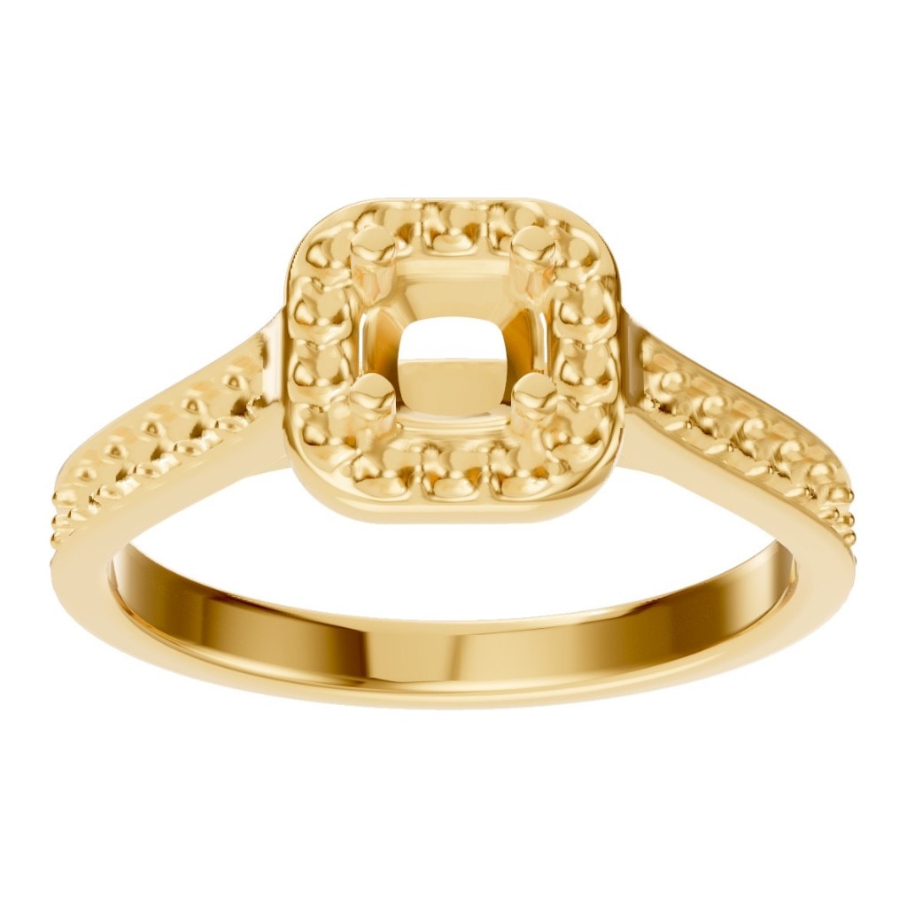 RI-9333 Yellow Gold Ring UNSET - Front View