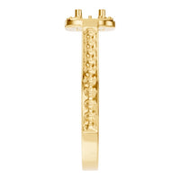 RI-9333 Yellow Gold Ring UNSET - Side View