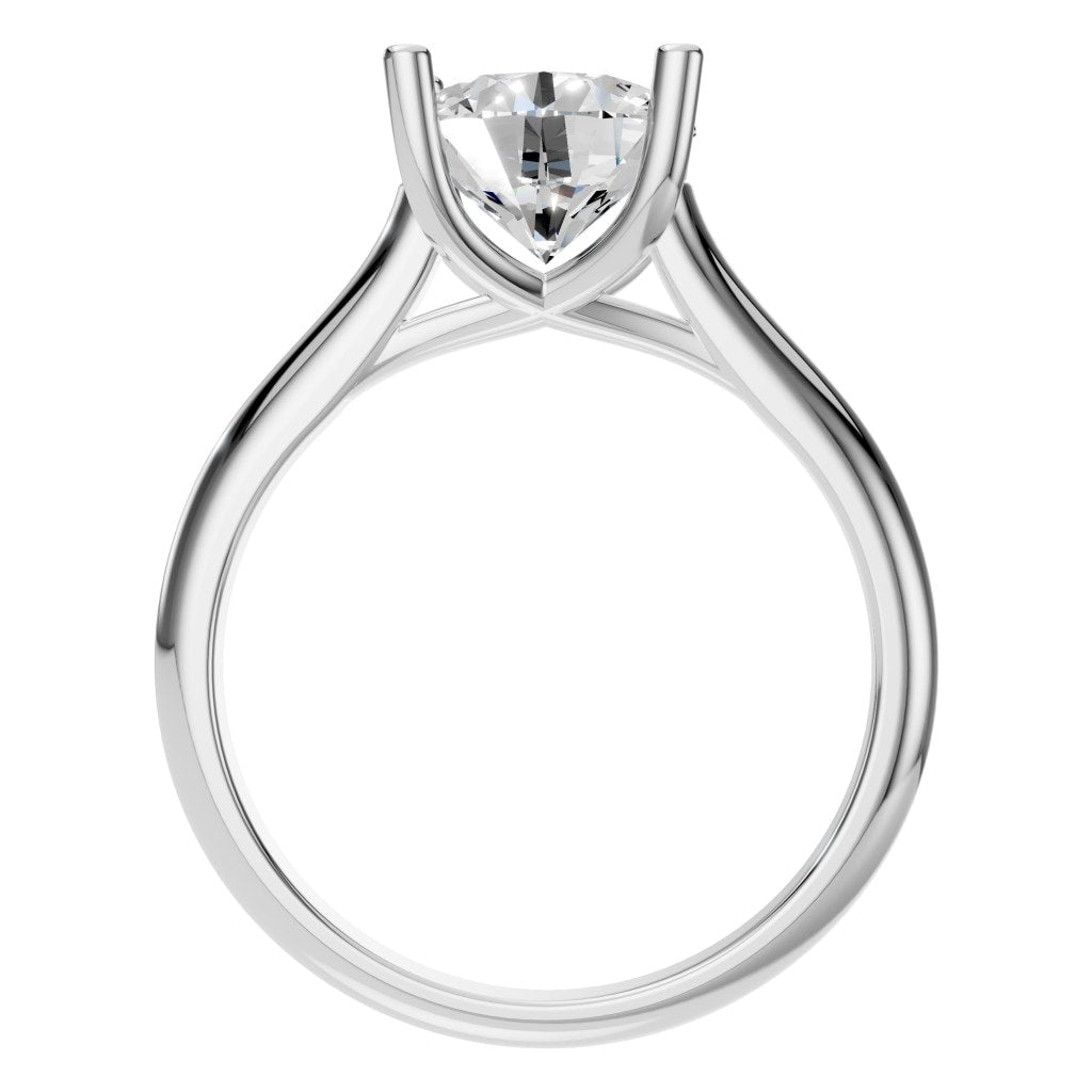 RI-9364 White Gold Ring SET - Top View