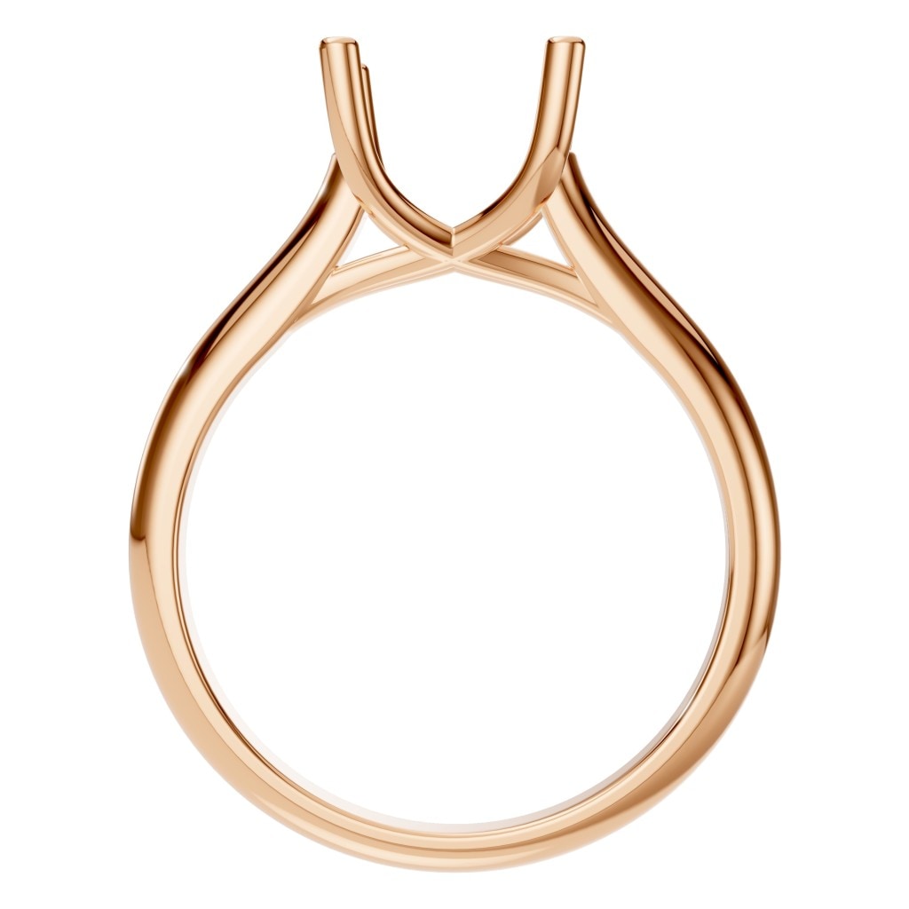 RI-9364 Rose Gold Ring UNSET - Top View