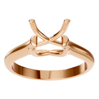 RI-9364 Rose Gold Ring UNSET - Front View