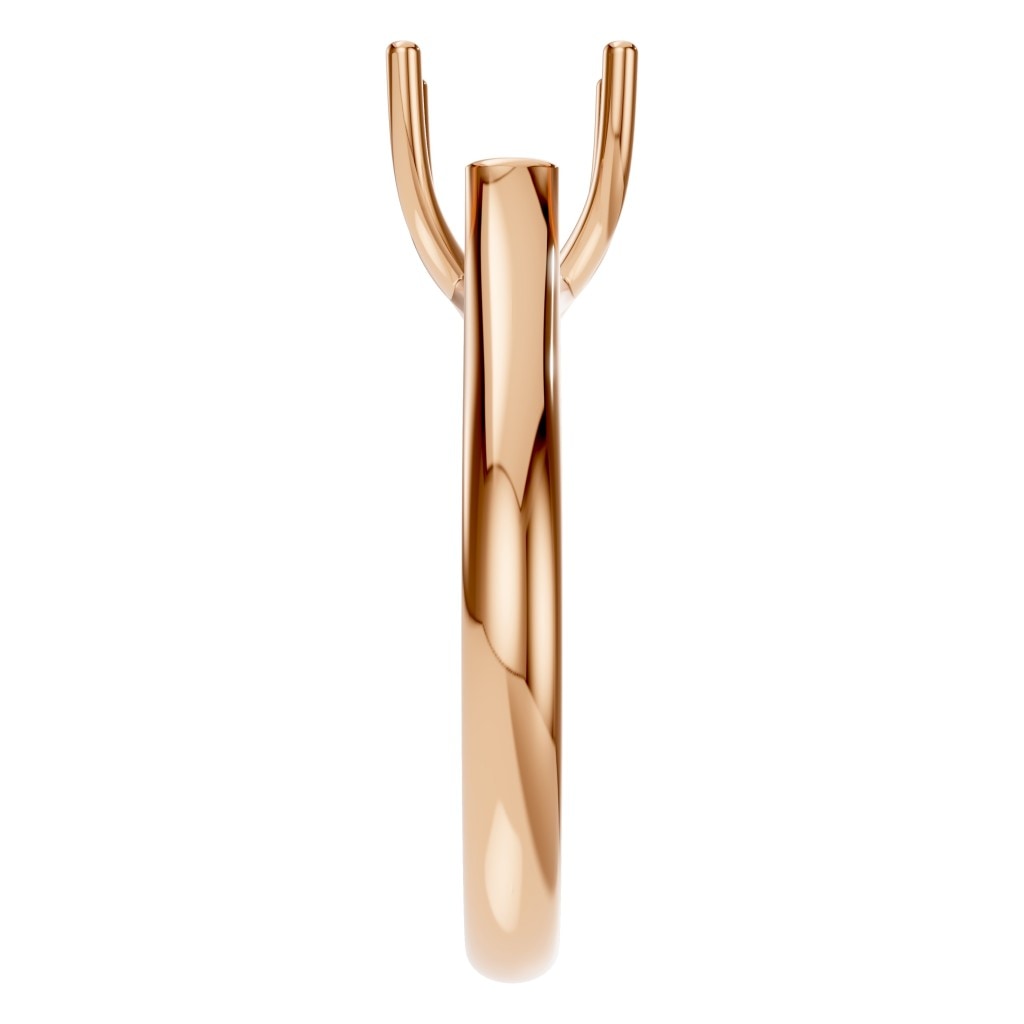 RI-9364 Rose Gold Ring UNSET - Side View