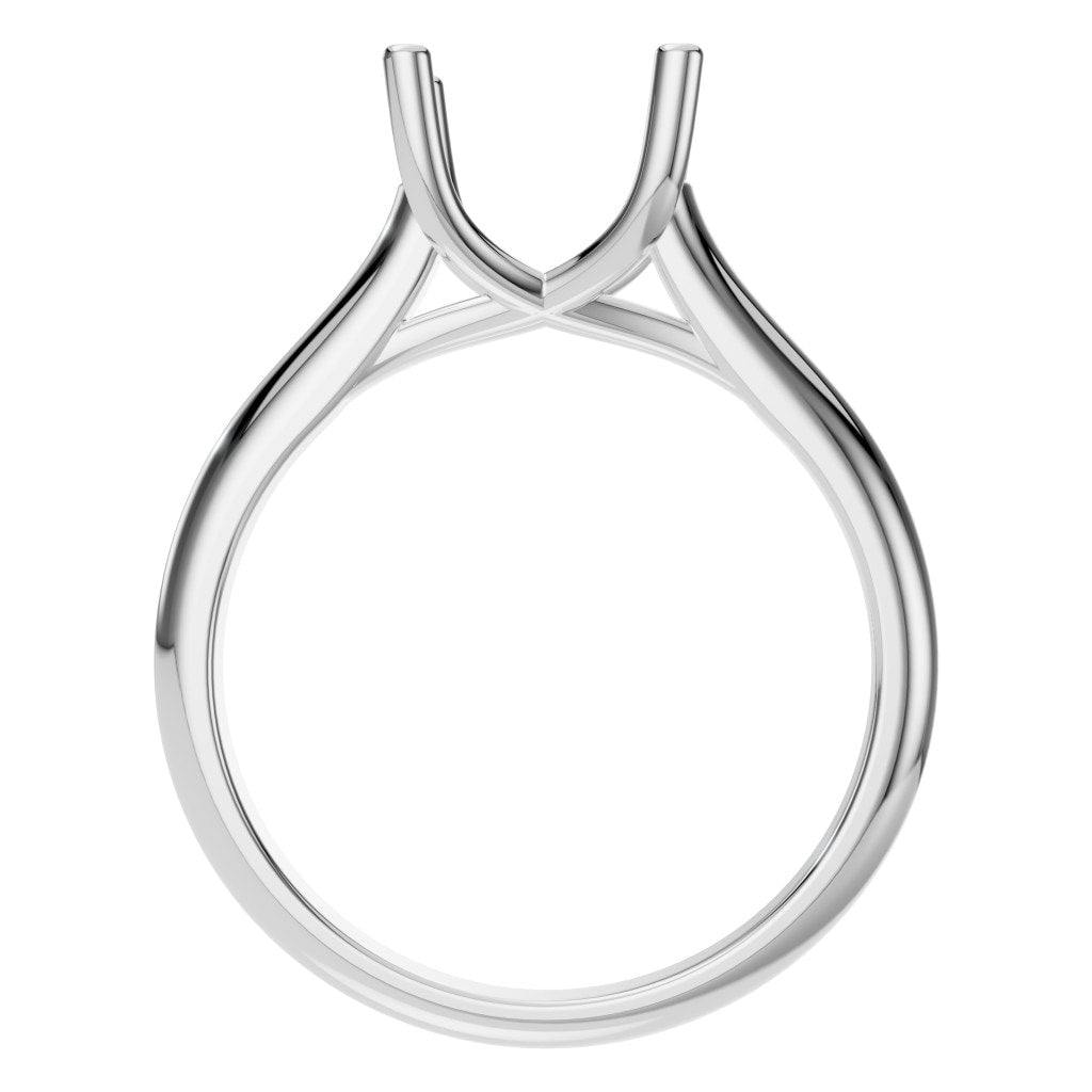 RI-9364 White Gold Ring UNSET - Top View