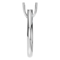 RI-9364 White Gold Ring UNSET - Side View