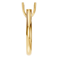 RI-9364 Yellow Gold Ring UNSET - Side View