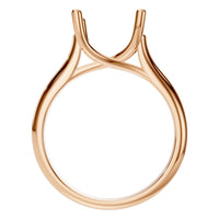 RI-9364 Rose Gold Ring UNSET - Top View