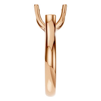 RI-9364 Rose Gold Ring UNSET - Side View