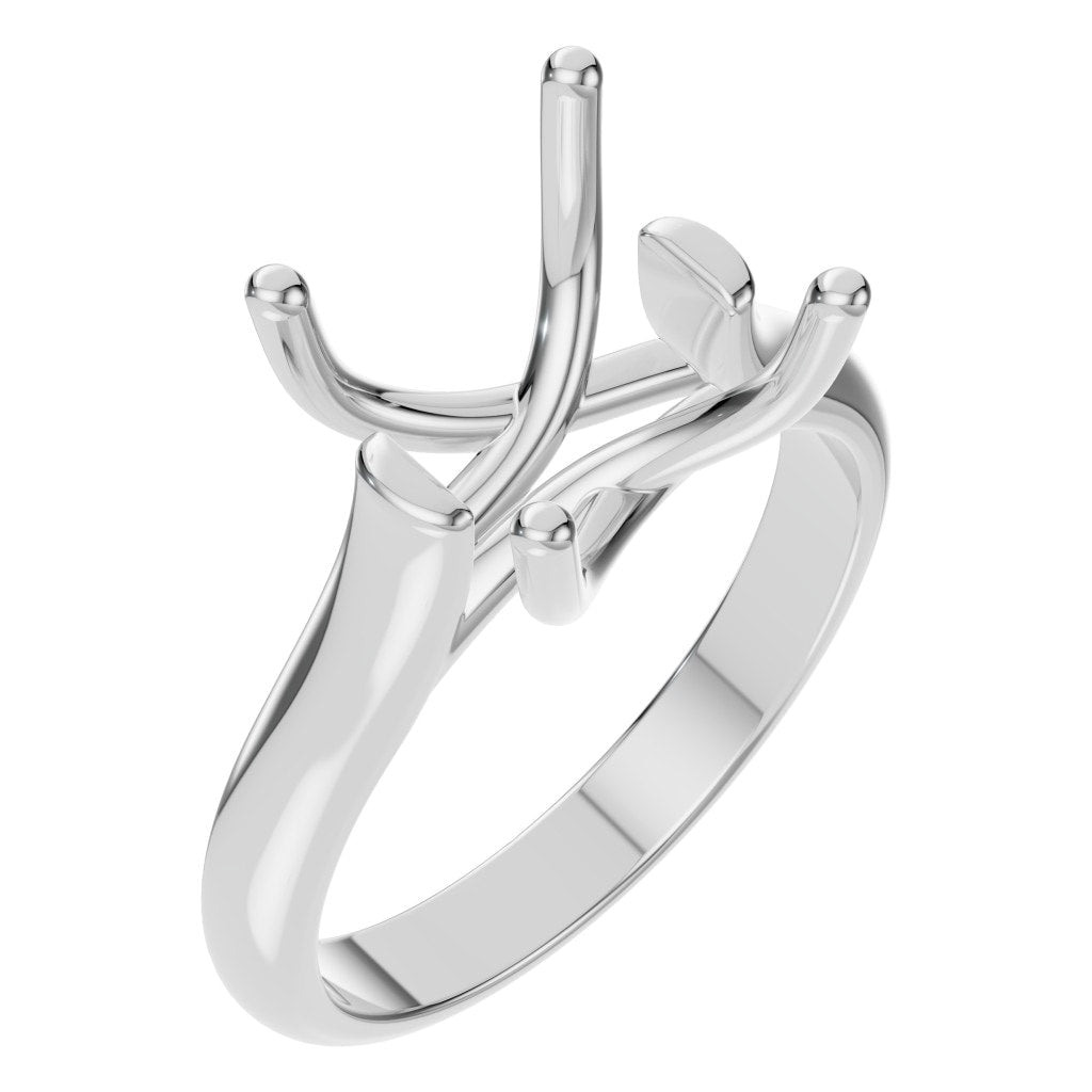 RI-9364 White Gold Ring UNSET - Main View