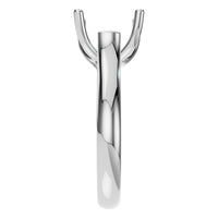 RI-9364 White Gold Ring UNSET - Side View