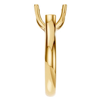 RI-9364 Yellow Gold Ring UNSET - Side View