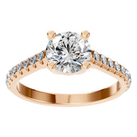 RI-9369 Rose Gold Ring SET - Front View