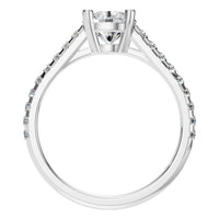 RI-9369 White Gold Ring SET - Top View