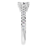 RI-9369 White Gold Ring SET - Side View