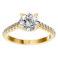 RI-9369 Yellow Gold Ring SET - Front View
