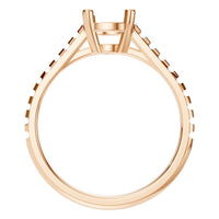 RI-9369 Rose Gold Ring UNSET - Top View