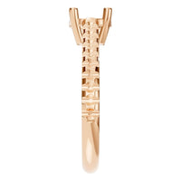RI-9369 Rose Gold Ring UNSET - Side View