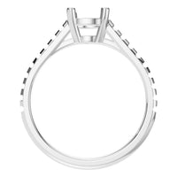 RI-9369 White Gold Ring UNSET - Top View
