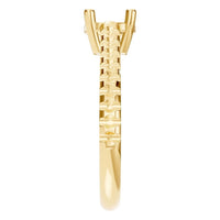 RI-9369 Yellow Gold Ring UNSET - Side View