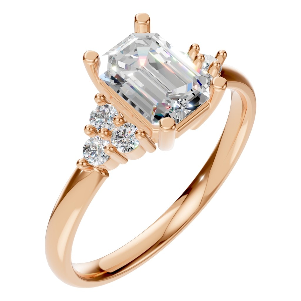 RI-9384 Rose Gold Ring SET - Main View