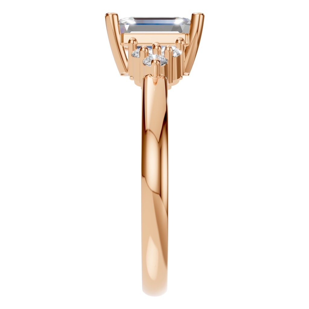 RI-9384 Rose Gold Ring SET - Side View