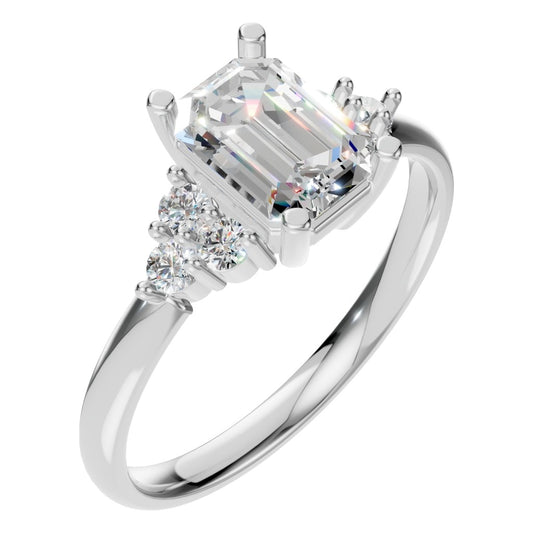 RI-9384 White Gold Ring SET - Main View