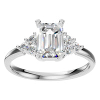 RI-9384 White Gold Ring SET - Front View