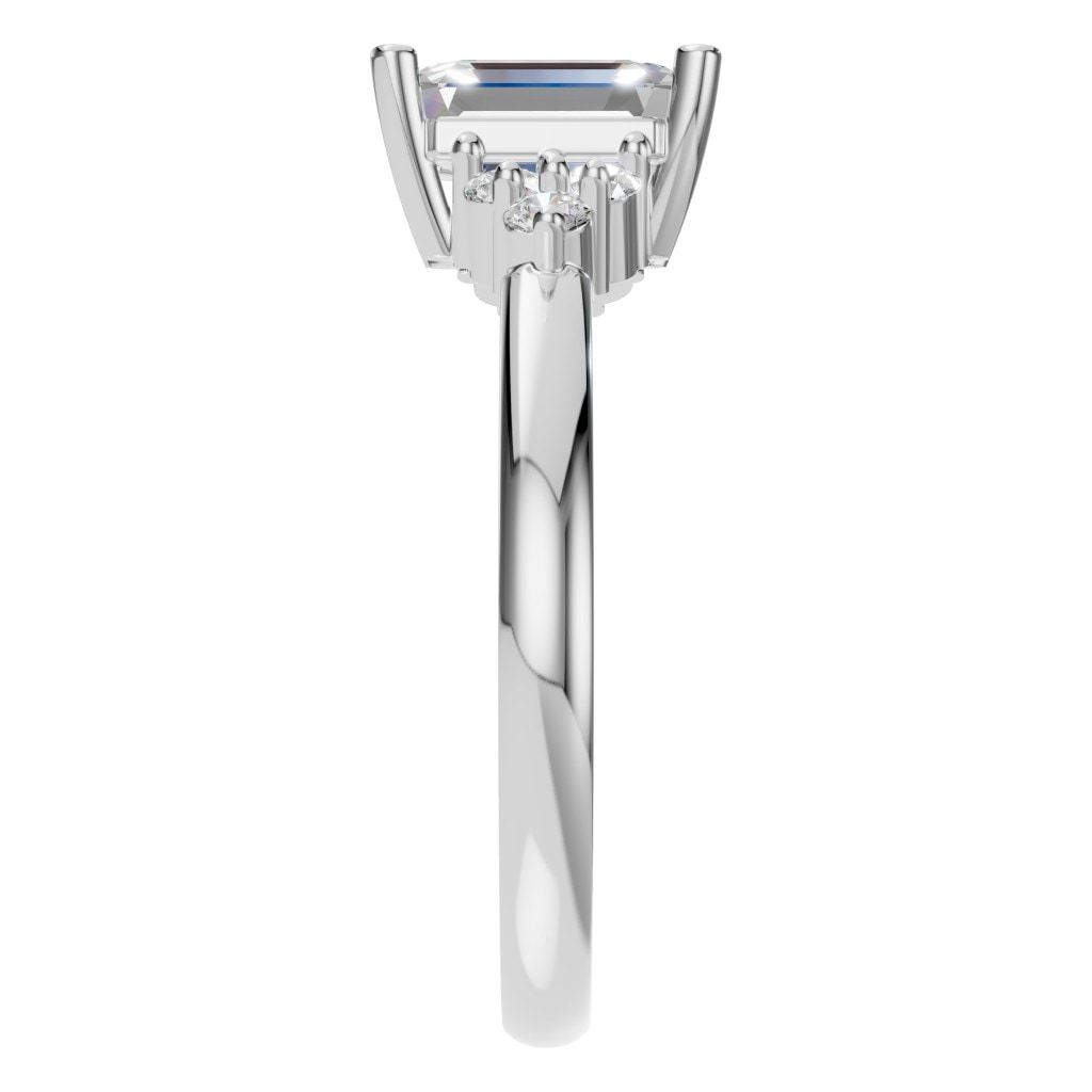 RI-9384 White Gold Ring SET - Side View