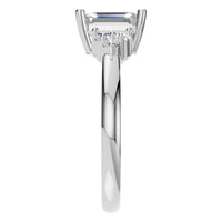 RI-9384 White Gold Ring SET - Side View