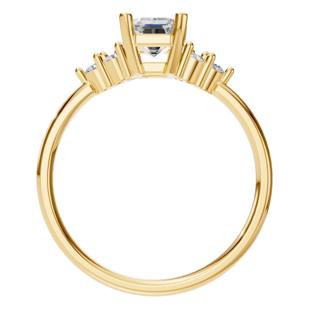 RI-9384 Yellow Gold Ring SET - Top View