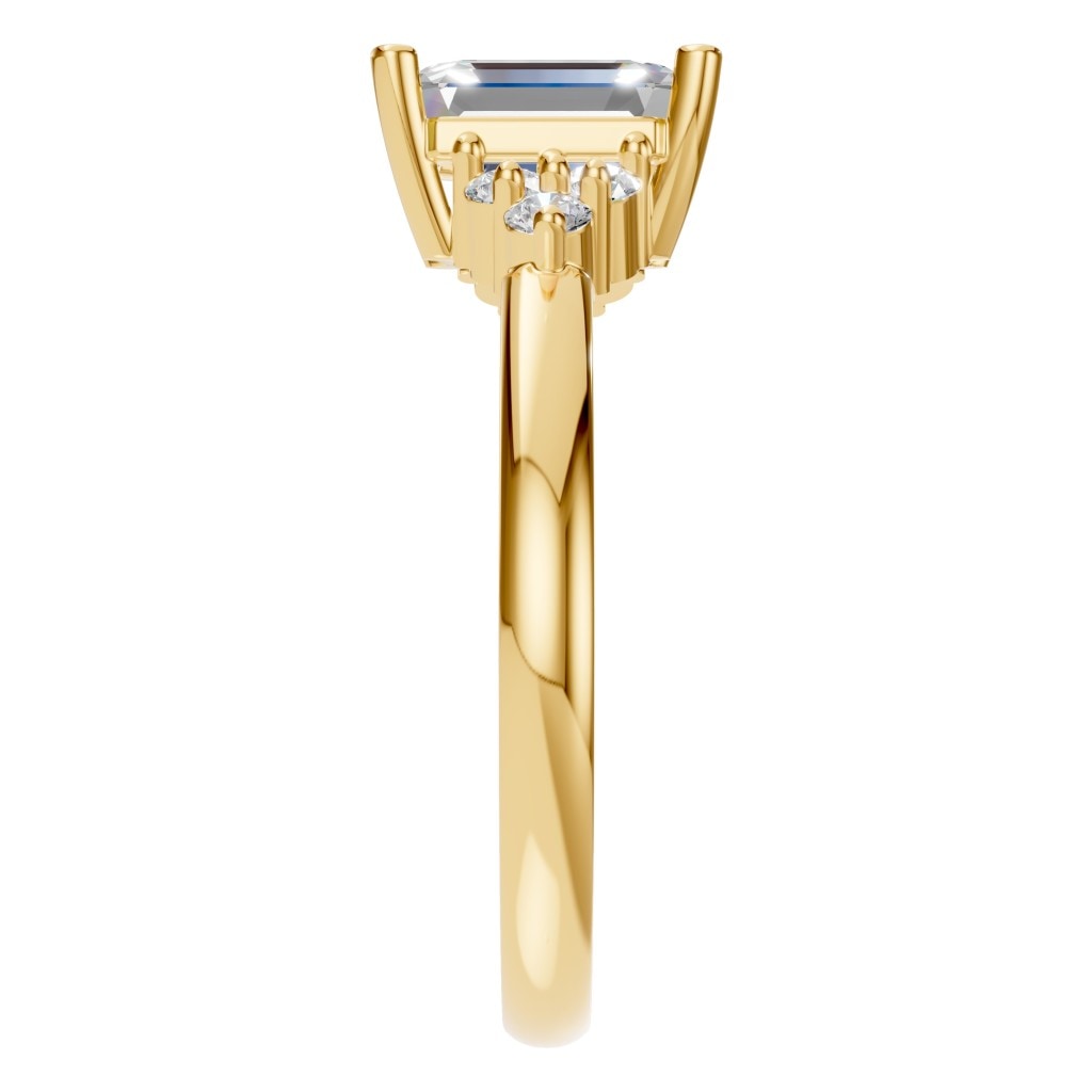 RI-9384 Yellow Gold Ring SET - Side View