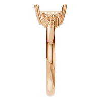 RI-9384 Rose Gold Ring UNSET - Side View