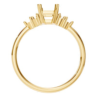 RI-9384 Yellow Gold Ring UNSET - Top View