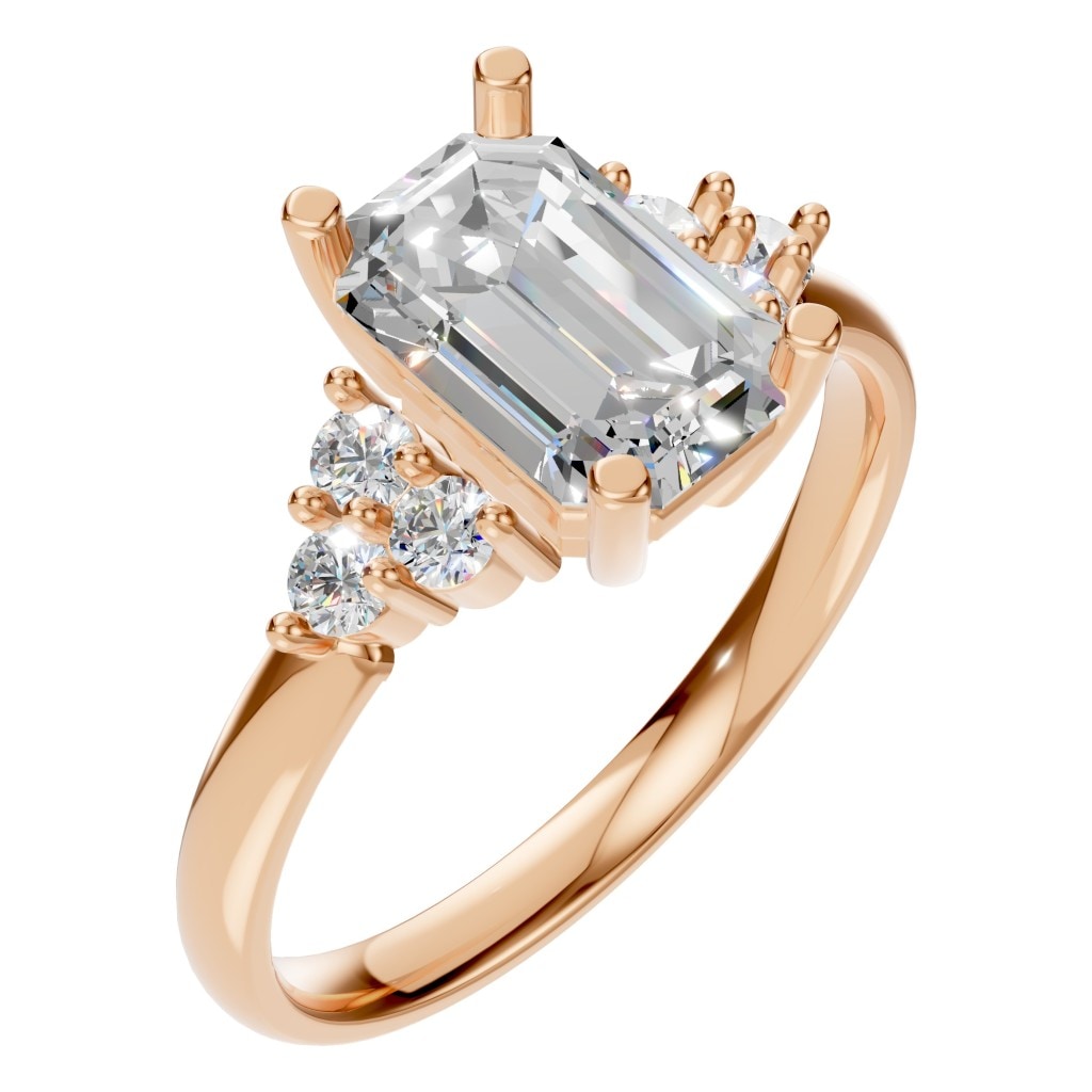 RI-9384 Rose Gold Ring SET - Main View