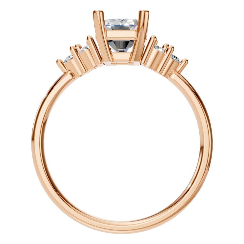 RI-9384 Rose Gold Ring SET - Top View