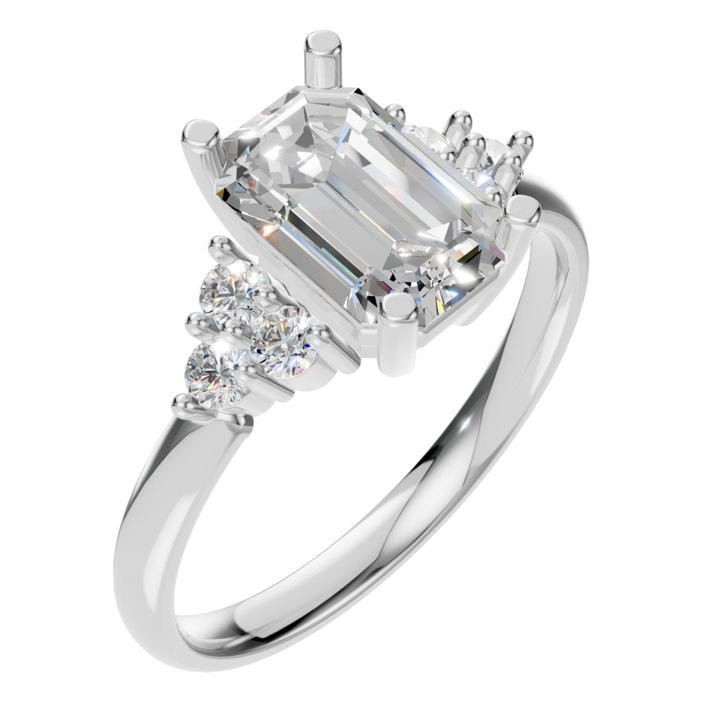 RI-9384 White Gold Ring SET - Main View