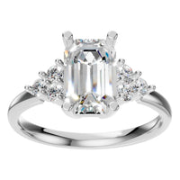 RI-9384 White Gold Ring SET - Front View