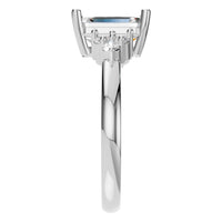 RI-9384 White Gold Ring SET - Side View