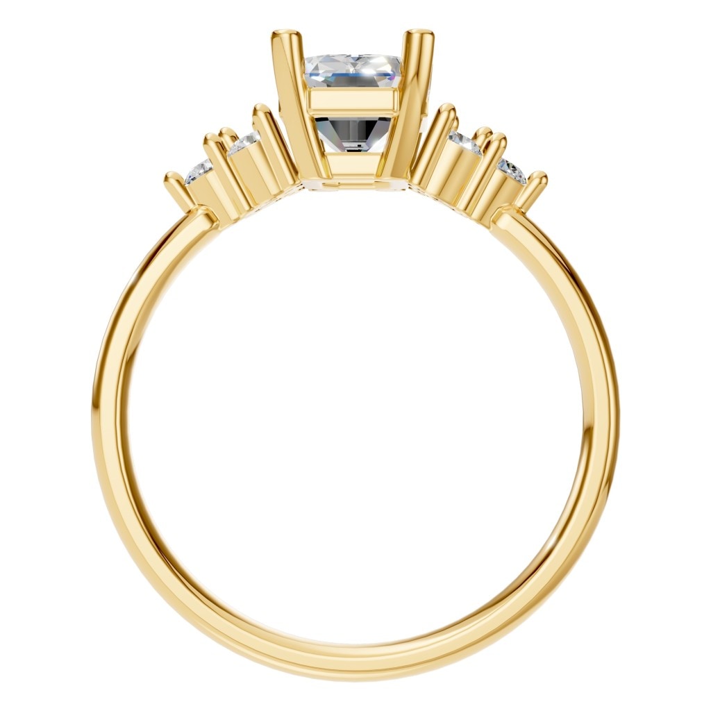 RI-9384 Yellow Gold Ring SET - Top View