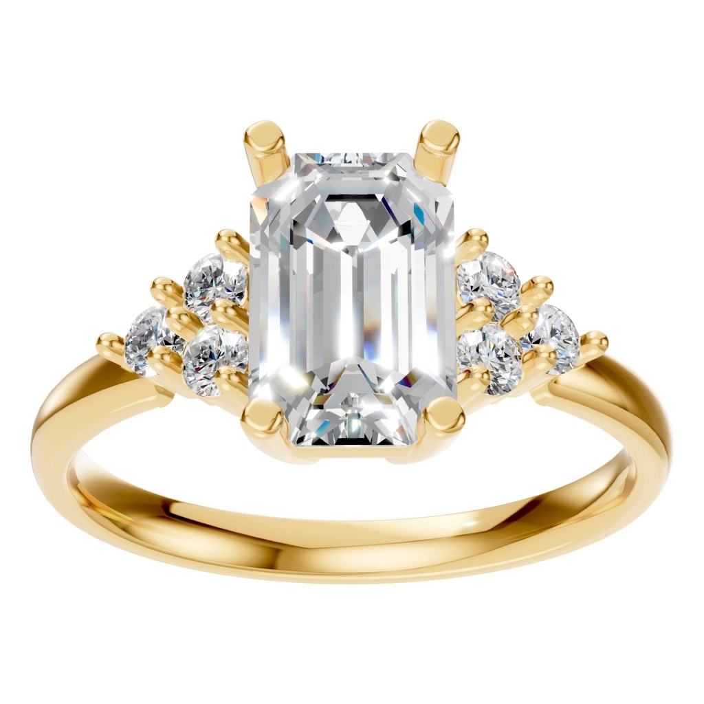 RI-9384 Yellow Gold Ring SET - Front View