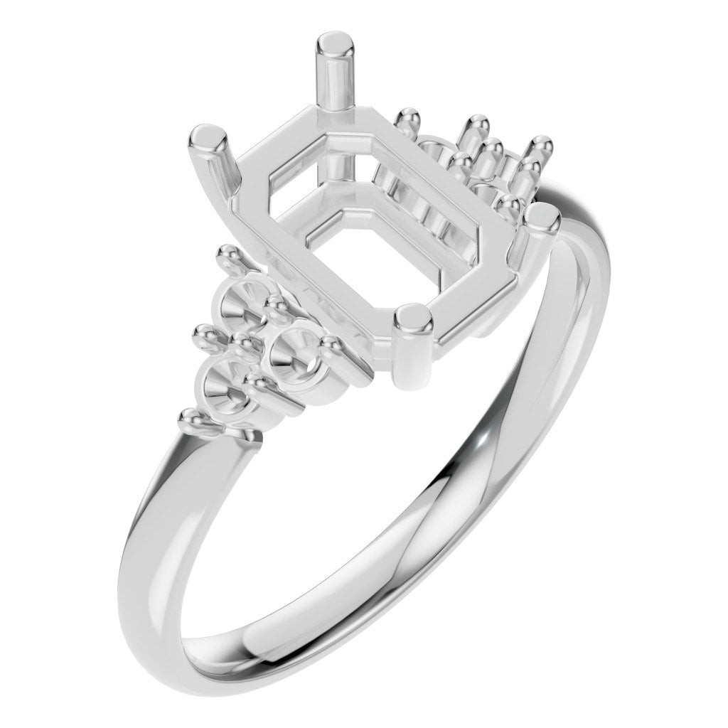 RI-9384 White Gold Ring UNSET - Main View